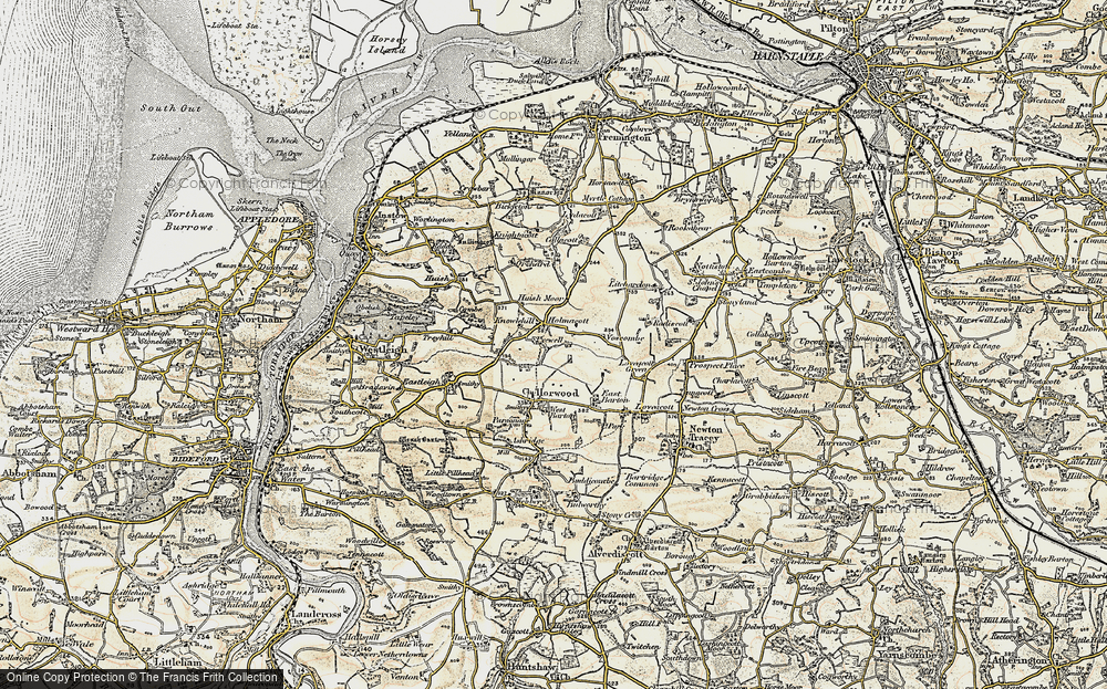 Old Map of Holmacott, 1900 in 1900