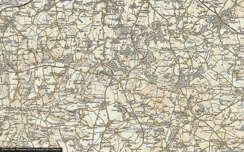 Old Map of Historic Map covering Culmhead in 1898-1900