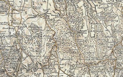 Old map of Holmbury St Mary in 1898-1909