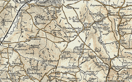 Old map of Holmbush in 1898-1899