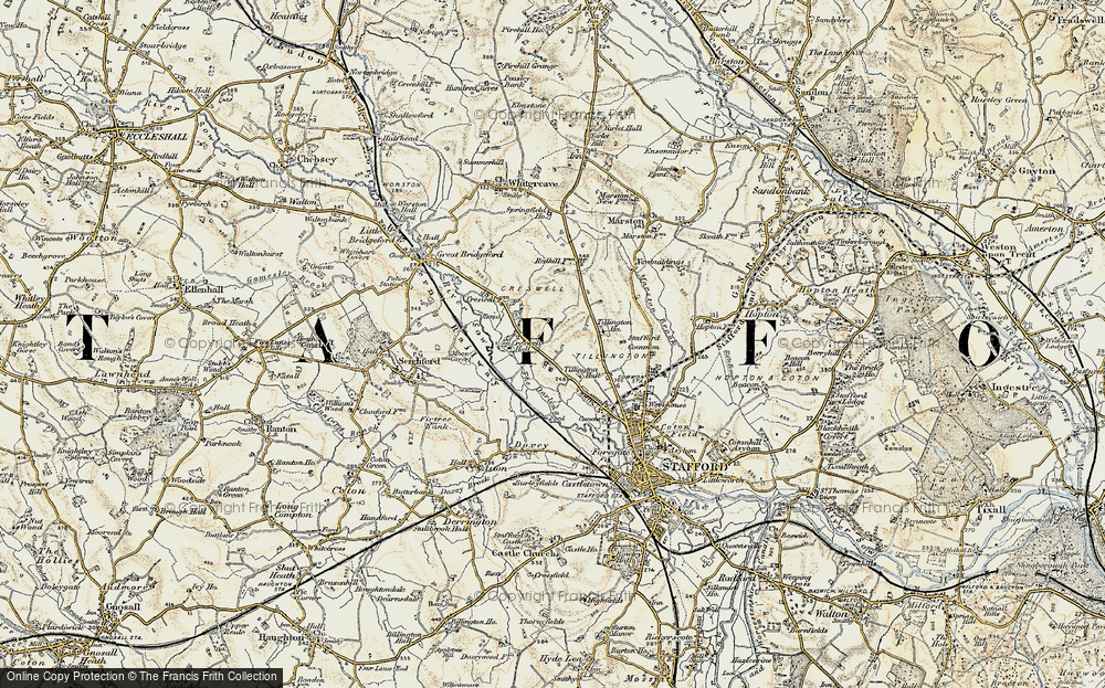 Old Map of Holmcroft, 1902 in 1902