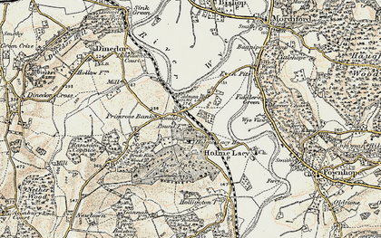 Old map of Holme Lacy in 1899-1901