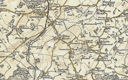 Old map of Woonton Ash in 1900-1903