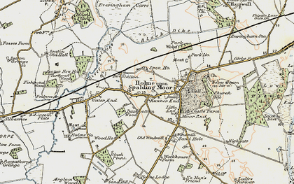 Old map of Holme-on-Spalding-Moor in 1903