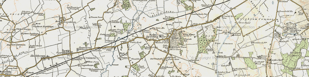 Old map of Holme-on-Spalding-Moor in 1903