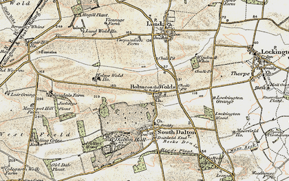 Old map of Holme on the Wolds in 1903