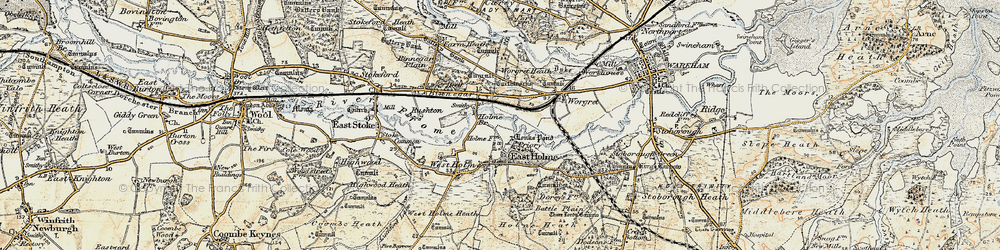 Old map of Holmebridge in 1899-1909