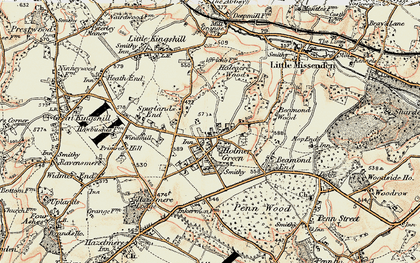 Old map of Beamond Wood in 1897-1898