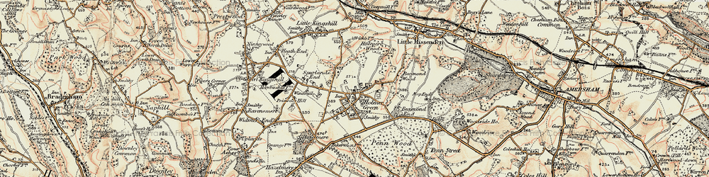 Old map of Holmer Green in 1897-1898
