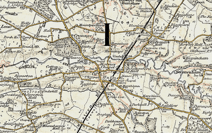 Old map of Holmes Chapel in 1902-1903