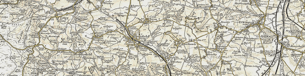 Old map of Holmesdale in 1902-1903