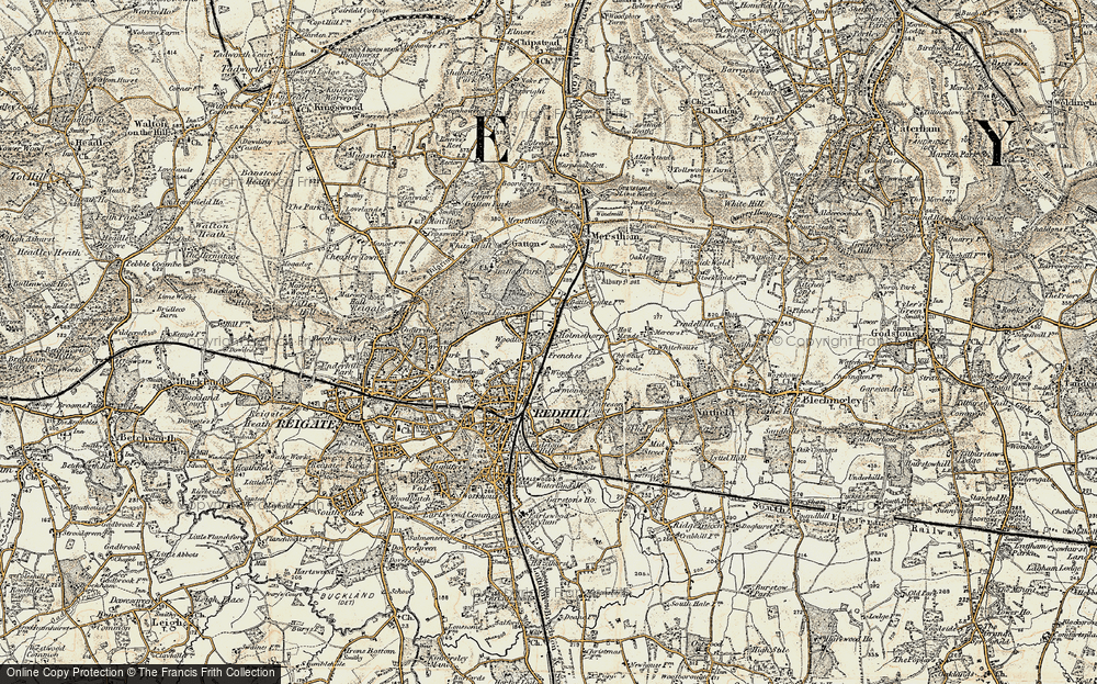 Old Map of Holmethorpe, 1898-1909 in 1898-1909