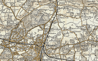 Old map of Holmethorpe in 1898-1909