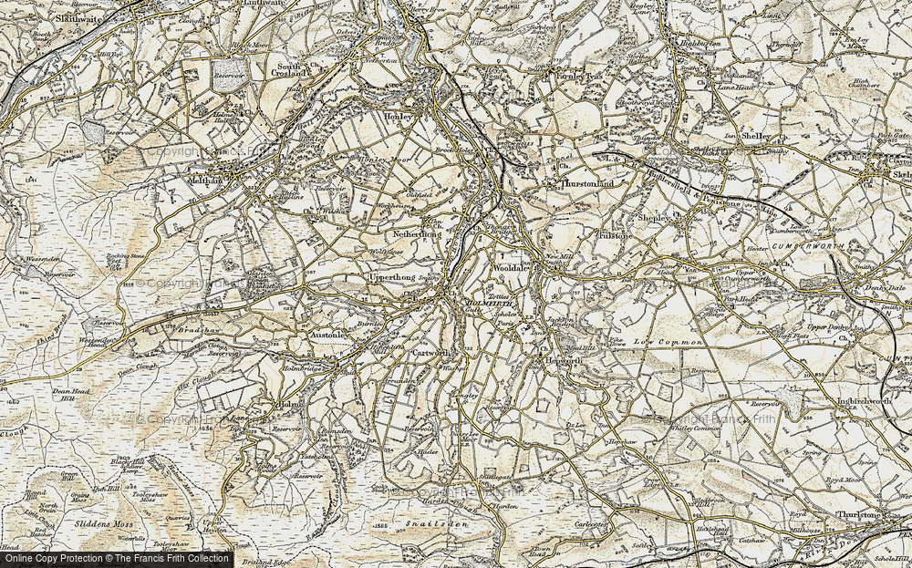 Old Map of Holmfirth, 1903 in 1903