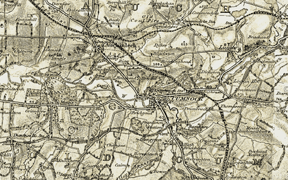 Old map of Holmhead in 1904-1905
