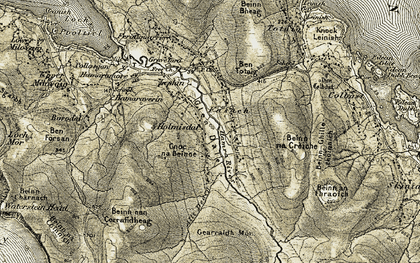 Old map of Holmisdale in 1909-1911