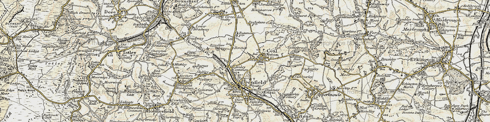 Old map of Birchitt in 1902-1903