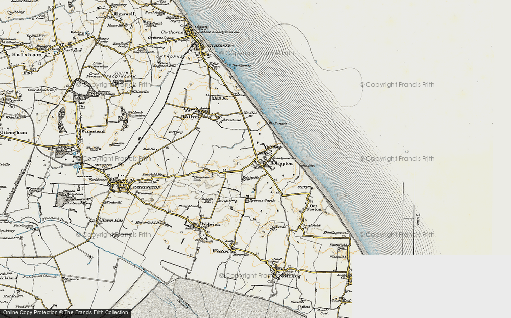 Old Map of Holmpton, 1903-1908 in 1903-1908