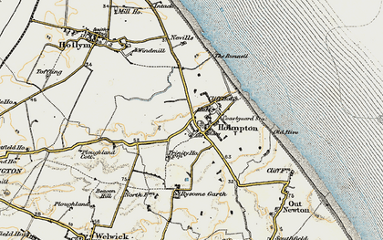 Old map of Holmpton in 1903-1908