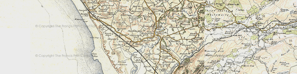 Old map of Holmrook in 1903-1904
