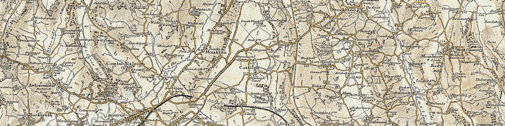 Old map of Holmsleigh Green in 1898-1900