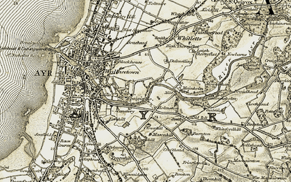 Old map of Holmston in 1904-1906