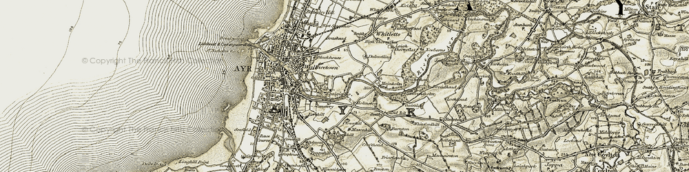 Old map of Holmston in 1904-1906