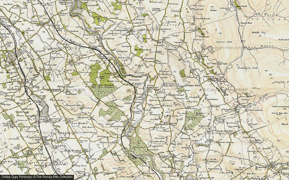 Old Map of Historic Map covering Thwaites in 1901-1904