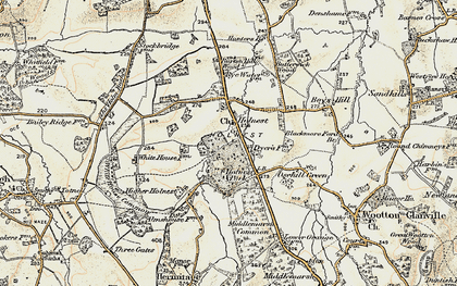 Old map of Burton Hill Wood in 1899