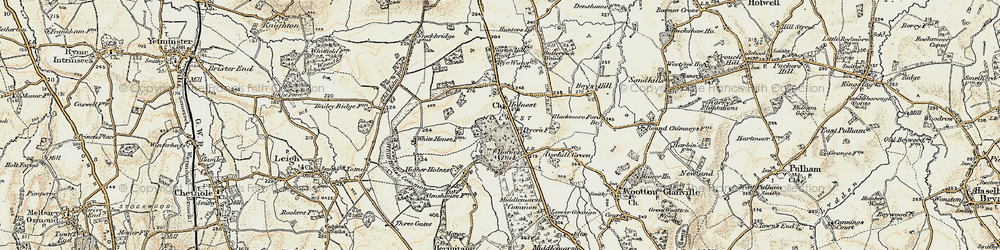 Old map of Burton Hill Wood in 1899