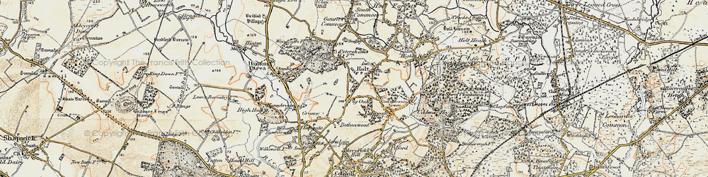 Old map of Holt in 1897-1909