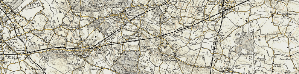 Old map of Bundell's Hill in 1902-1903