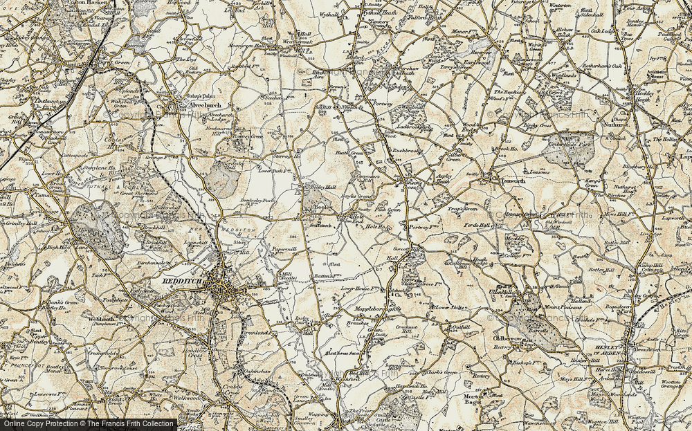 Old Map of Holt End, 1901-1902 in 1901-1902