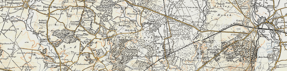 Old map of Holt Heath in 1897-1909