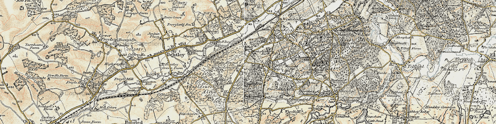 Old map of Holt Pound in 1897-1909