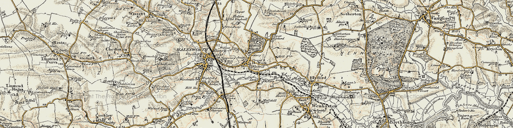 Old map of Holton in 1901-1902
