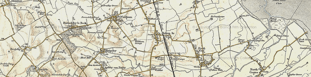 Old map of Holton le Clay in 1903-1908