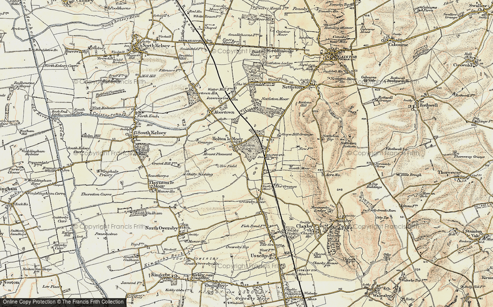 Old Map of Historic Map covering Yewfield in 1903-1908