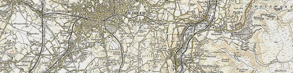 Old map of Holts in 1903