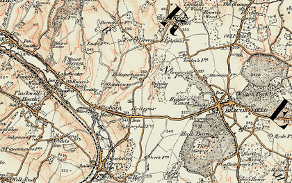 Old map of Holtspur in 1897-1898