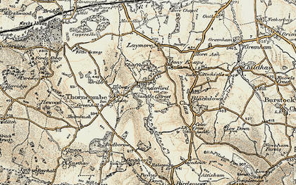 Old map of Holway in 1898-1899