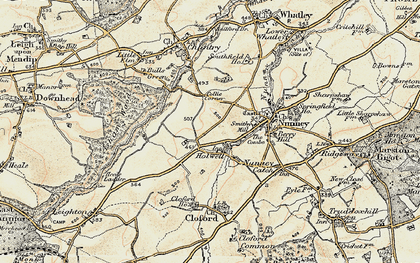 Old map of Holwell in 1897-1899