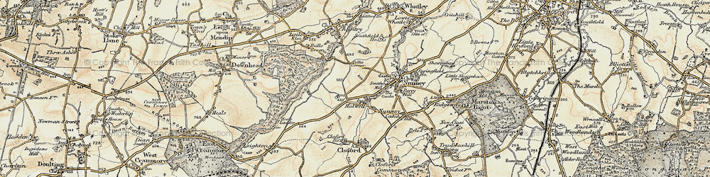 Old map of Holwell in 1897-1899