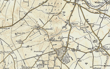 Old map of Holwell in 1898-1899