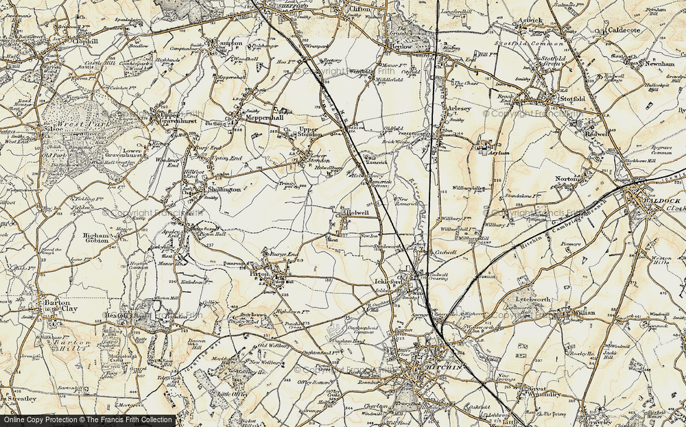 Old Map of Holwell, 1898-1899 in 1898-1899