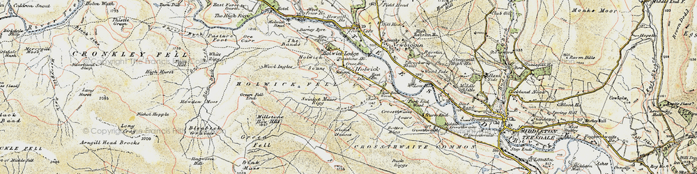 Old map of Bands, The in 1904
