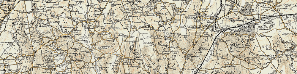 Old map of Holy City in 1898-1899