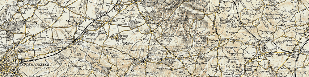 Old map of Yew Tree Ho in 1901-1902