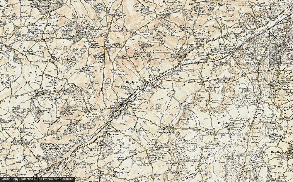 Old Map of Holybourne, 1897-1909 in 1897-1909