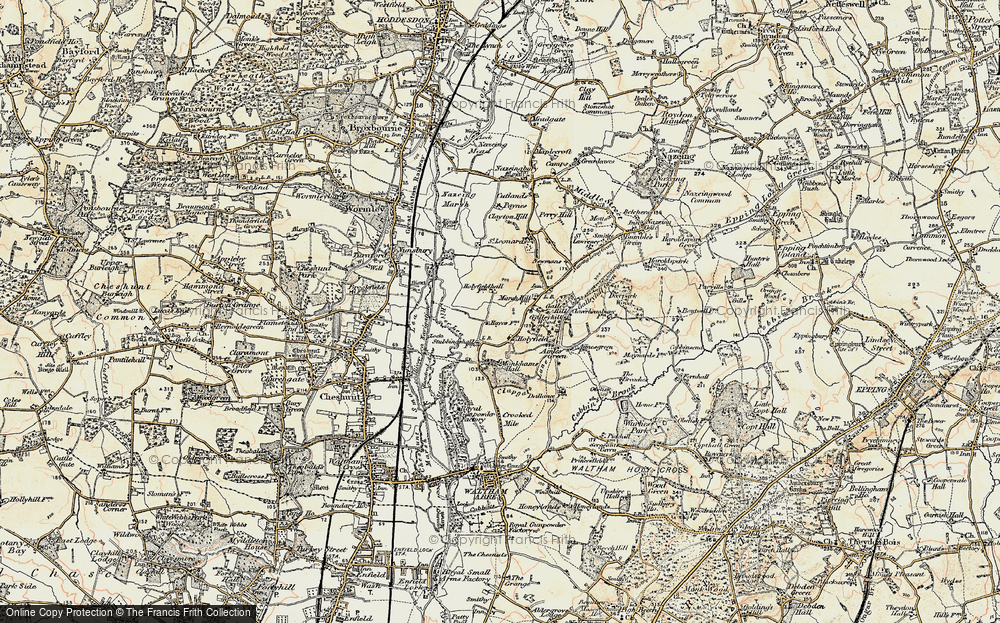 Old Map of Historic Map covering Langridge in 1897-1898